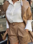 Комплект с къси панталони Leather Beige